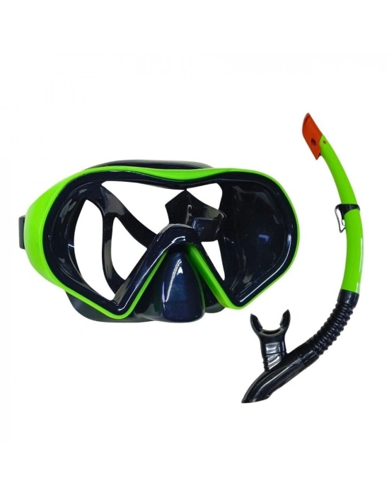 Star Diving Dalış Maskesi ve Snorkel Yetişkin - 51712-YEŞİL