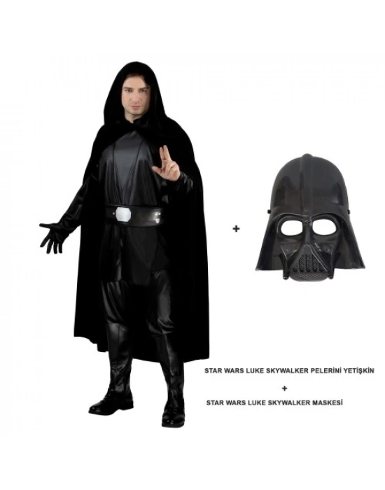Star Wars Luke Skywalker Pelerini Yetişkin Ve Maskesi