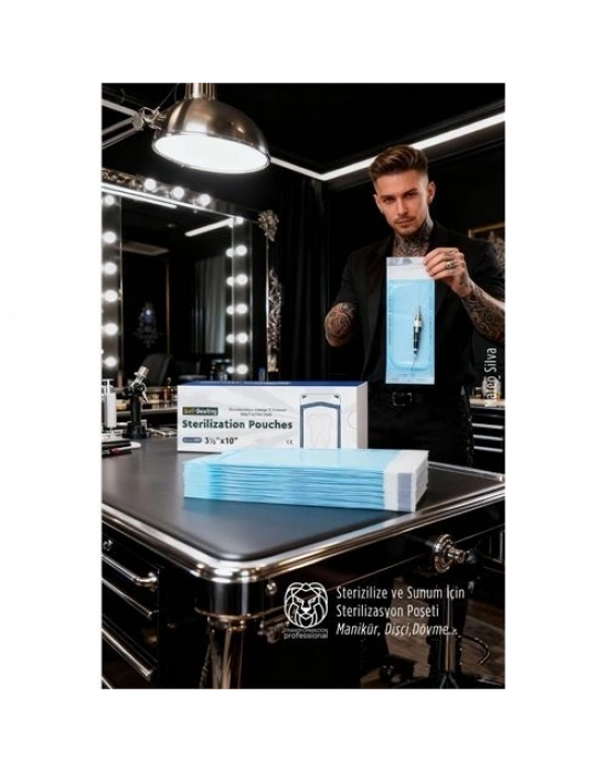 ® Sterilizasyon Poşeti 1000 Adet - Otoklav Kendinden Yapışkanlı Medikal Poşet 9x26 cm