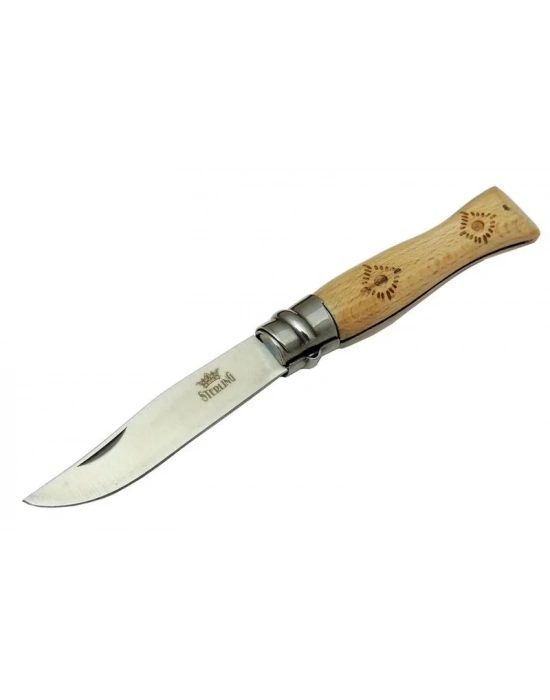 Sterling T0221 Bahçe Çakı 16 Cm - Ahşap Sap, Bilezikli, Kılıflı