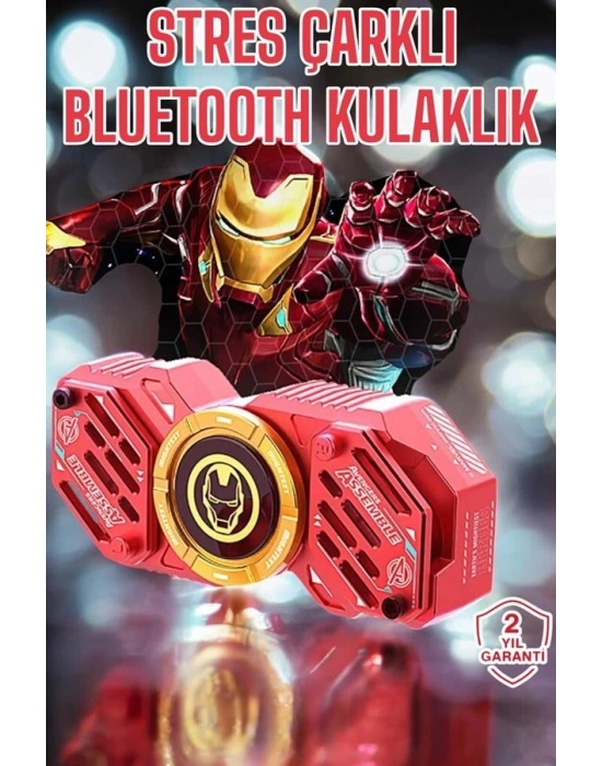 Stres Çarklı Bluetooth Kulaklık Kablosuz Kırmızı Yüksek Ses Kaliteli