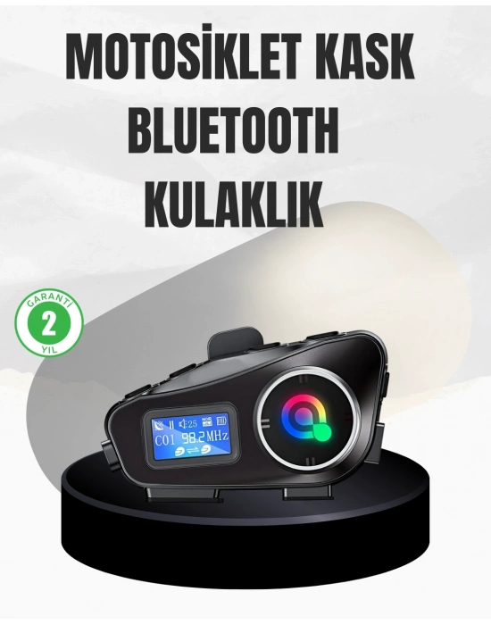Su Geçirmez Bluetooth 5.3 Kask Kulaklığı 1000mAh Bataryalı