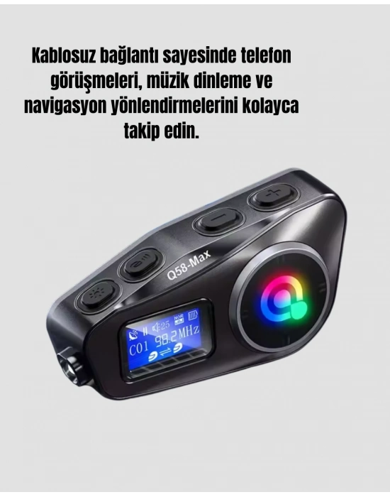 Su Geçirmez Bluetooth 5.3 Kask Kulaklığı 1000mAh Bataryalı