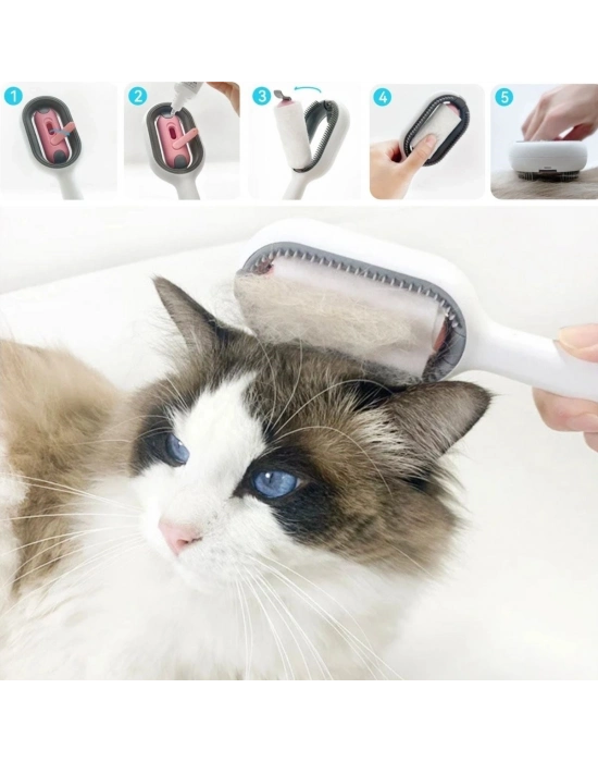 ®  Su Hazneli Kedi ve Köpek Tüyü Toplamama Fırçası Su Hazneli Pet Tarağı