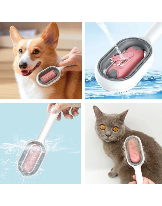 ®  Su Hazneli Kedi ve Köpek Tüyü Toplamama Fırçası Su Hazneli Pet Tarağı