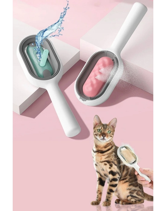 ®  Su Hazneli Kedi ve Köpek Tüyü Toplamama Fırçası Su Hazneli Pet Tarağı