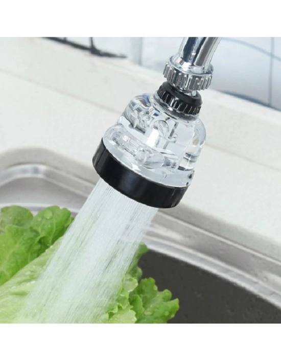 Su Tasarruflu  3 Fonksiyonlu  Oynar  Musluk Başlığı - Şeffaf