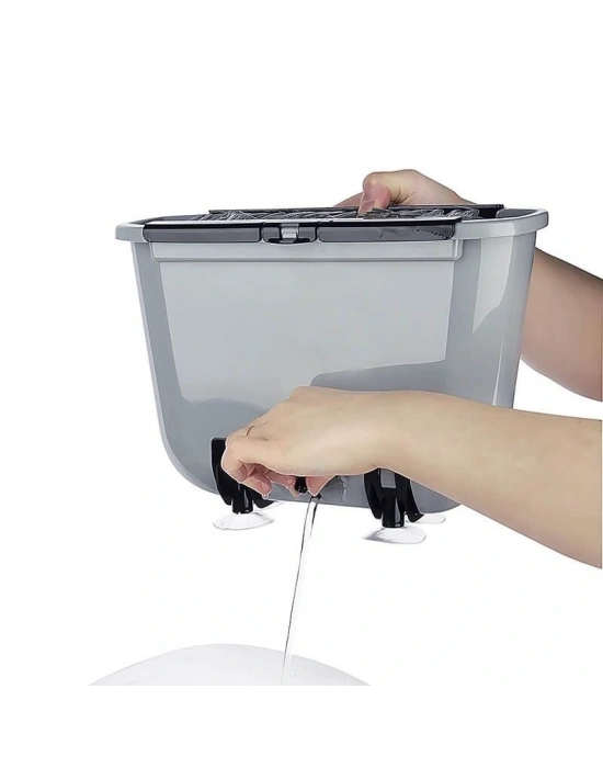 Su Tasarrufu Sağlayan Pratik Vantuzlu Bulaşık Yıkama Fırçası