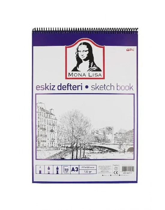 Südor Eskiz Defteri Mona Lisa A3 Telli 120 Gr 50 Yaprak