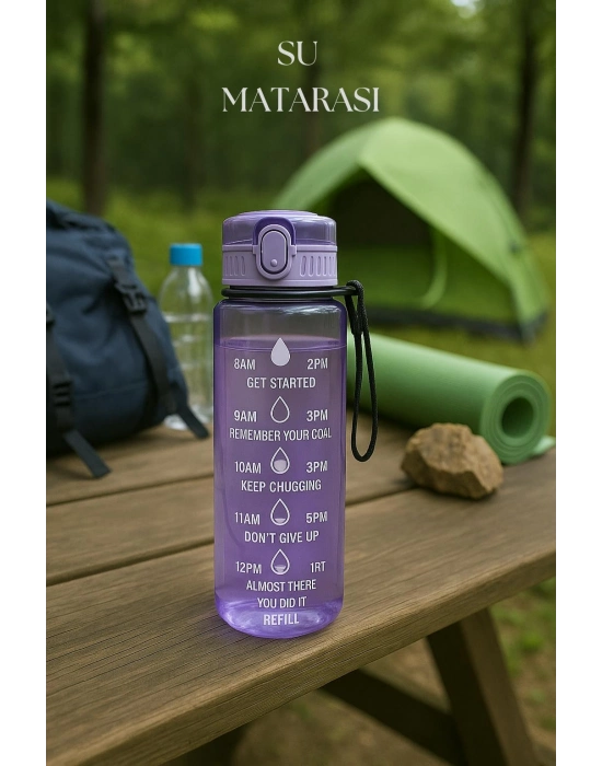 Suluk & Su Şişesi & Sporcu Matara Mor 1000 ml