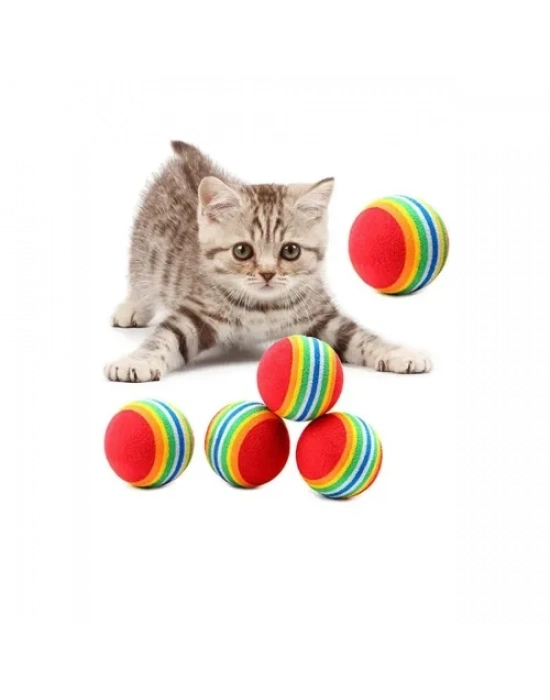 Sünger Kedi Köpek Çiğneme Ve Oyun Topu 4 Adet