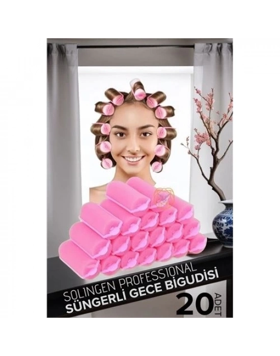 Süngerli Gece Bigudisi 3 cm 20 Adet Solingen Professional