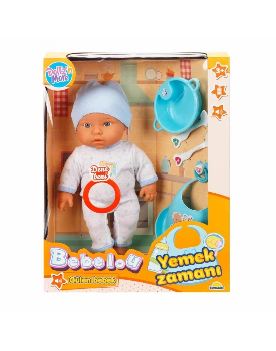 Sunman Bebelou Yemek Zamanı Sesli Bebek Seti 35 Cm
