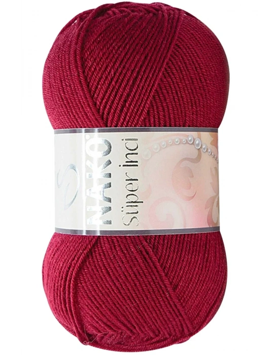 Süper İnci El Örgü İpi 100 gr Vişne Çürüğü 3630