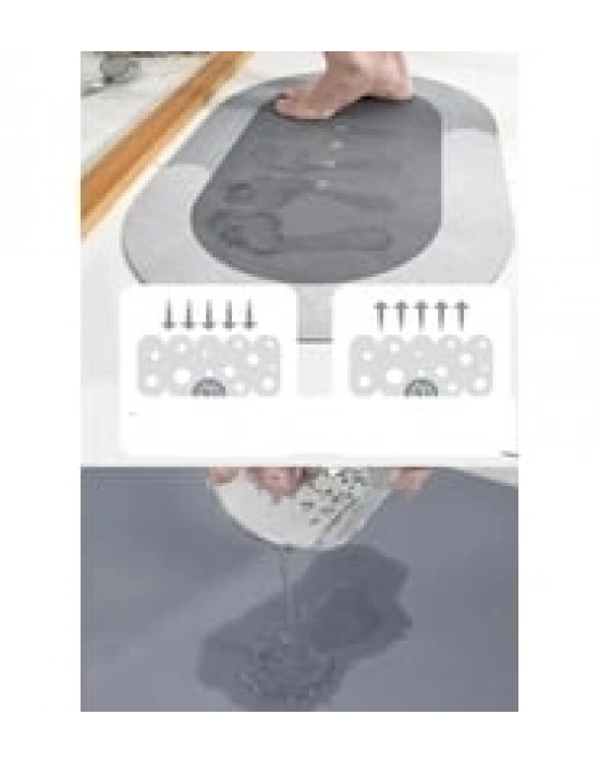 Süper Su Emici Kaymaz Tabanlı Banyo Paspası ( 40x60 )cm