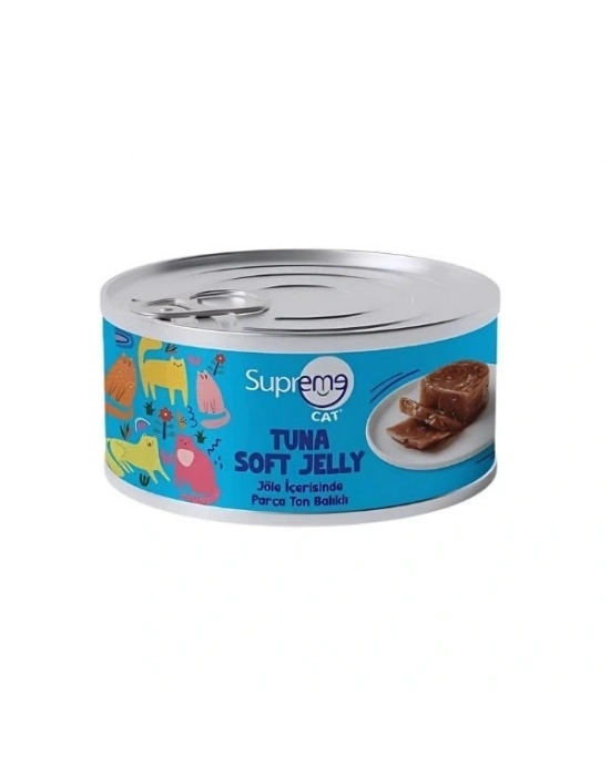 Supreme Cat Jöle İçerisinde Ton Balıklı Yetişkin Konserve Kedi Maması 1 Adet 85 Gr