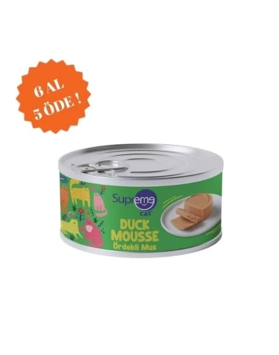 Supreme Cat Püre Ördekli Yetişkin Konserve Kedi Maması 510 Gr 6 Al 5 Öde