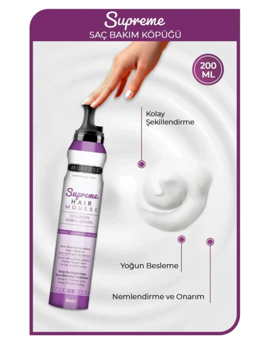 Supreme Saç Köpük 200 ML - Nemlendirme - mrfs
