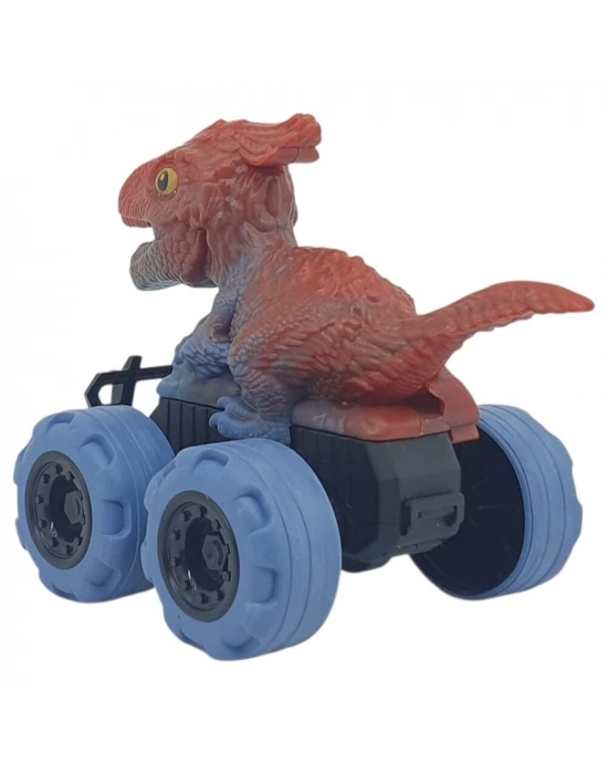 Sürtmeli Dinazor Arabalar 2li - 12 cm - Triceratops & Parasaurolophus