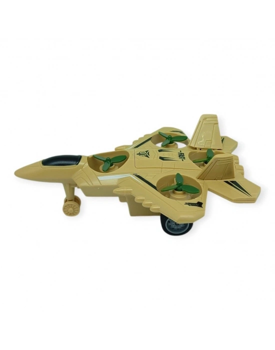 Sürtmeli Döner 4 Pervaneli Uçak - Kahverengi