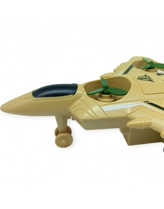 Sürtmeli Döner 4 Pervaneli Uçak - Kahverengi