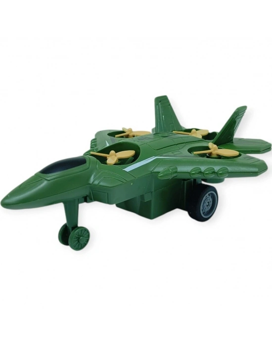 Sürtmeli Döner 4 Pervaneli Uçak - Yeşil