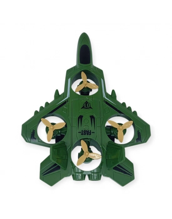 Sürtmeli Döner 4 Pervaneli Uçak - Yeşil