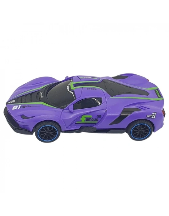 Sürtmeli Drift Arabalar 15 cm - D400-52 - Mor