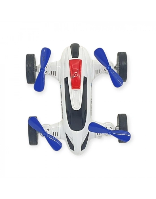 Sürtmeli Drone Araba Hareketli Pervane - Beyaz