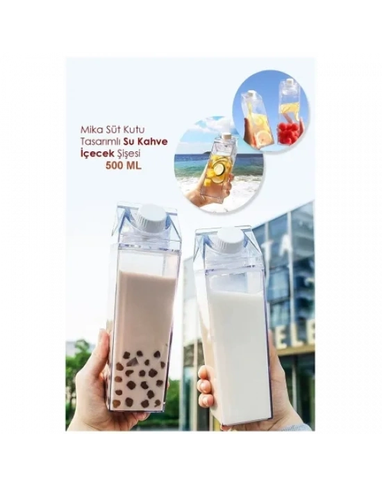 Süt Kutusu Tasarımlı İçecek Şişesi