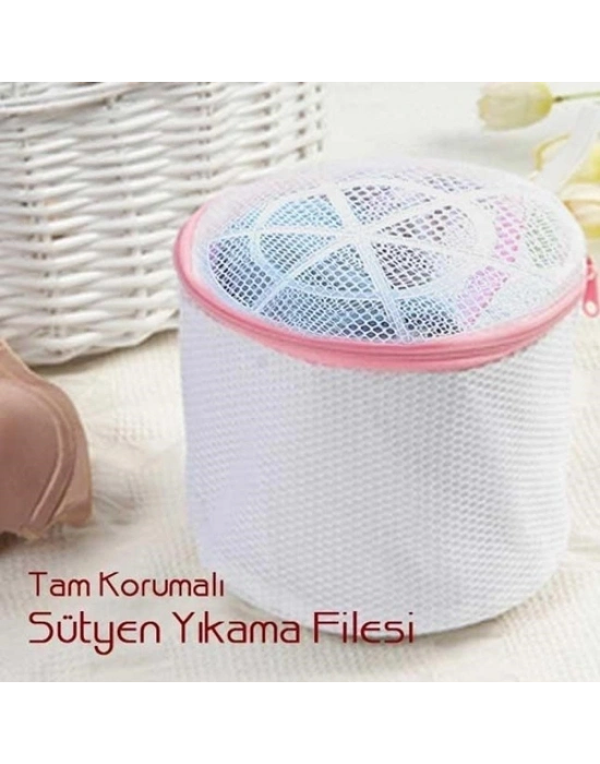 ®  Sütyen Yıkama Filesi Tam Korumalı Hassas Çamaşır Yıkama Aparatı