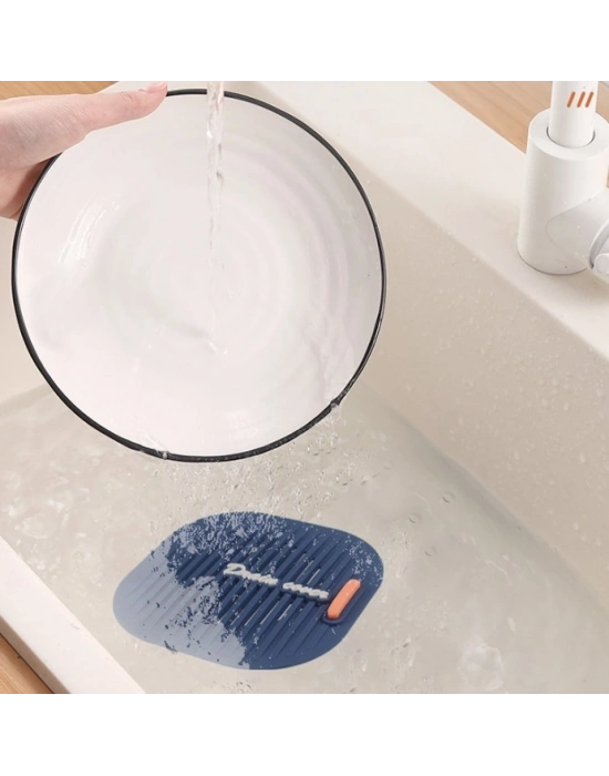 ® Süzgeçli Lavabo Gider Koruyucu Mat Gri