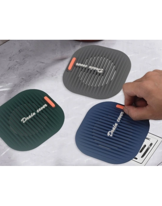 ® Süzgeçli Lavabo Gider Koruyucu Mat Gri