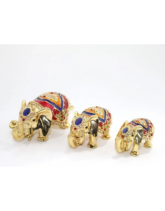 Swaroski Taşlı 3lü Fil Figürü Alk1894