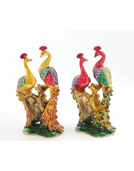 Swarovski Taşlı Tavuskuşu Figürü