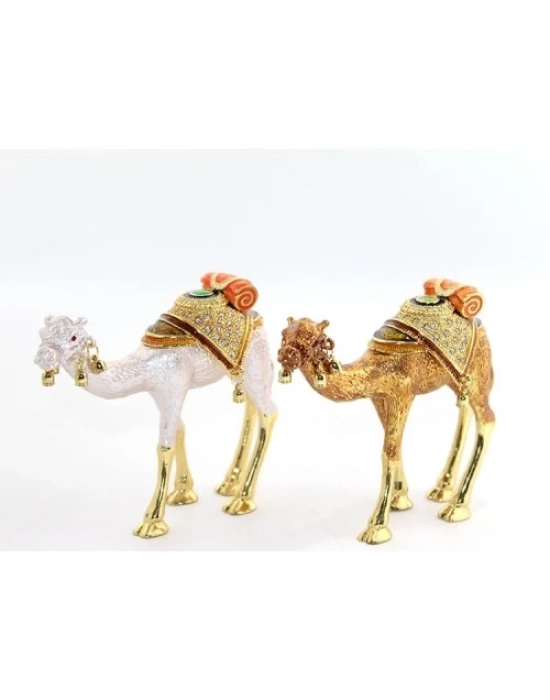 Swarovski Taşlı Tekli Deve Figürü Model 3
