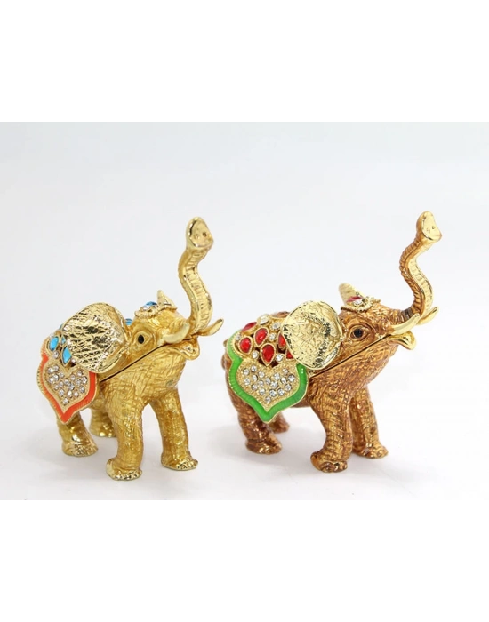 Swarovski Taşlı Tekli Fil Figürü Model 2