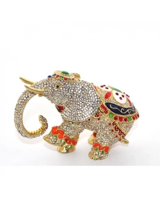 Swarovski Taşlı Tekli Fil Figürü Model 6