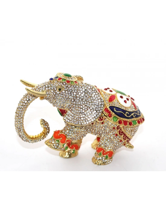 Swarovski Taşlı Tekli Fil Figürü Model 6