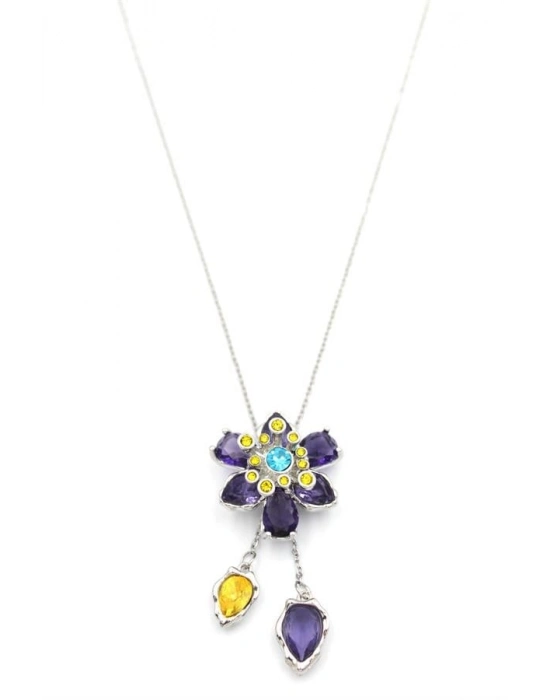 Swr Çiçek Kolye - Mor