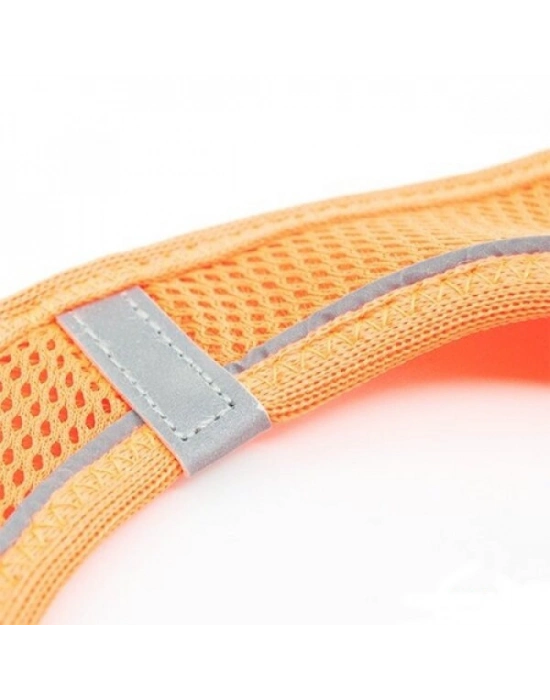 Tailpetz Air Mesh Köpek Göğüs Tasması 2XSmall 28x32 cm Neo Orange
