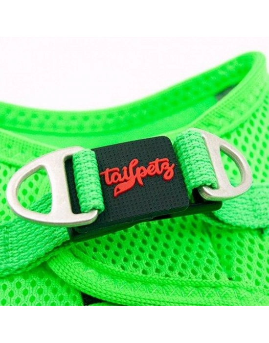 Tailpetz Air Mesh Köpek Göğüs Tasması XSmall 32x36 cm Neon Yeşil