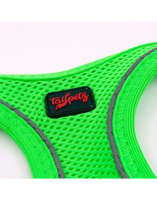 Tailpetz Air Mesh Köpek Göğüs Tasması XSmall 32x36 cm Neon Yeşil