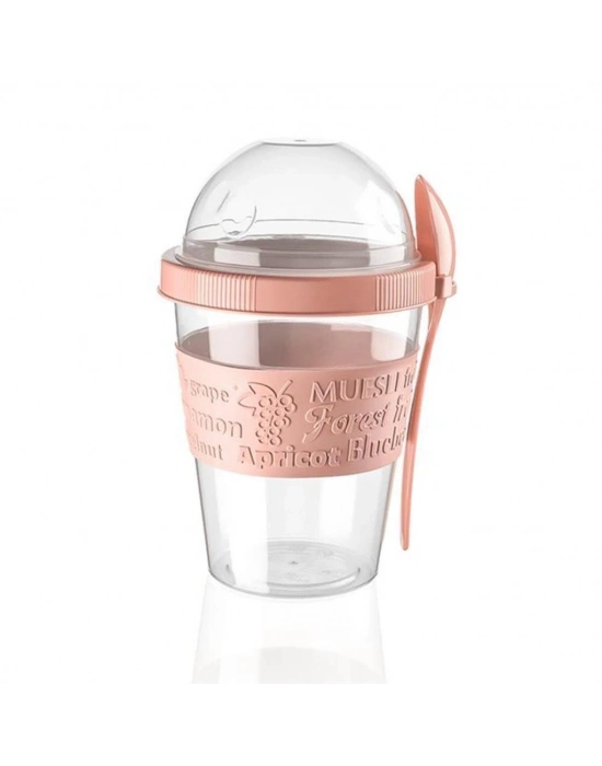 ®  Taken Go Kapaklı Kaşıklı Pratik Taşınabilir Meyveli Yoğurt Kabı