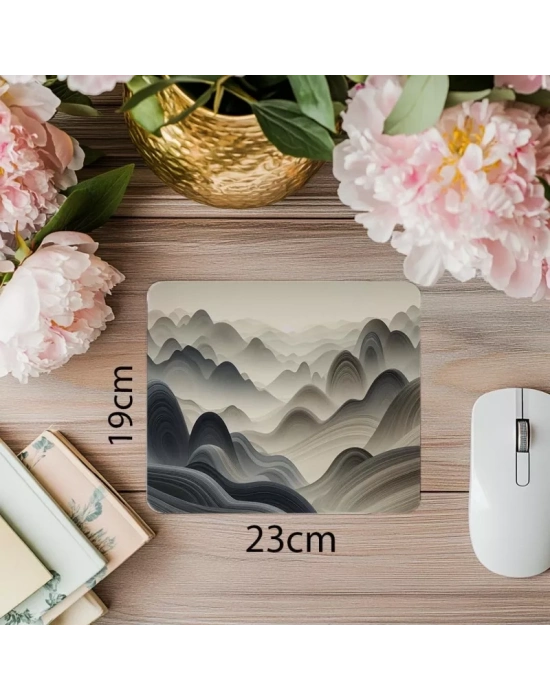 Taş Formasyonlu Sade Mouse Pad - 19x23 cm 2 mm Dikdörtgen İthal Baskılı Mouse Pad