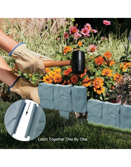 Taş Görünümlü Bahçe Çiti