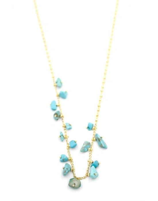 Taş Sallantılı Kolye - Altın