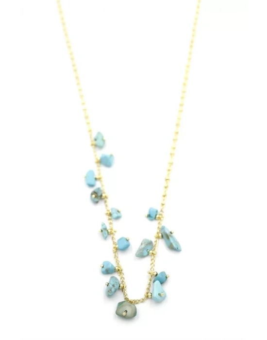 Taş Sallantılı Kolye - Altın