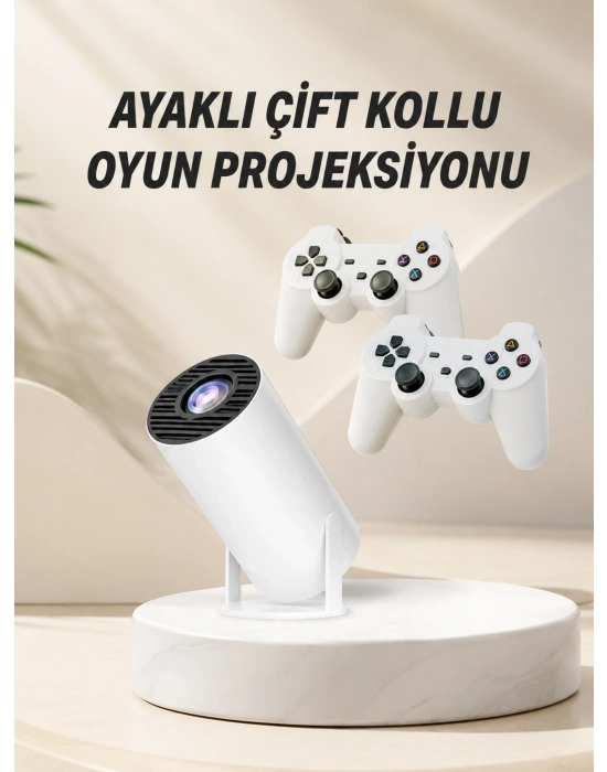 Taşınabilir Android Projeksiyon Ayaklı Çift Kollu 4K Çözünürlüklü Sinema Projeksiyonu