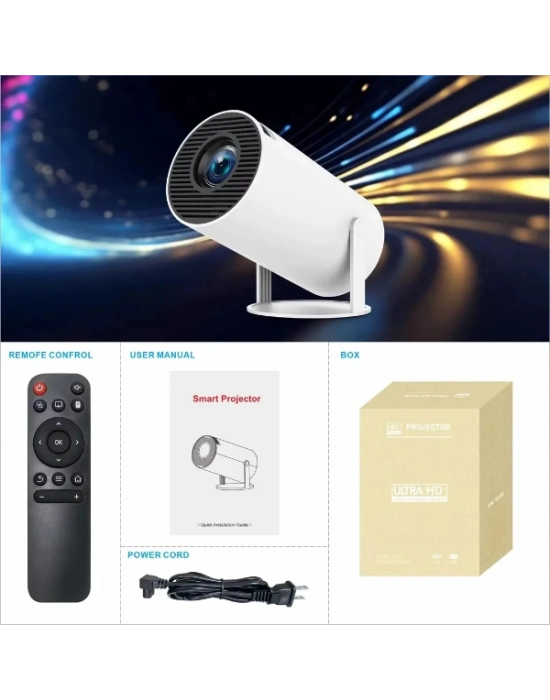 Taşınabilir Android TV Özellikli Projeksiyon